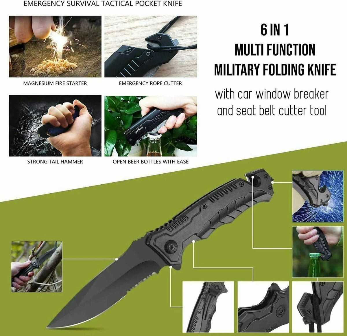 150 Piece Emergency Survival Kit Tactical Backpack Camping Hiking