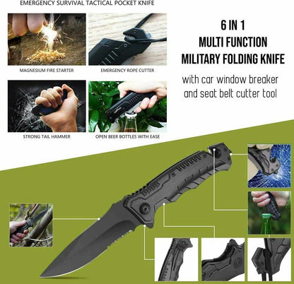 150 Piece Emergency Survival Kit Tactical Backpack Camping Hiking