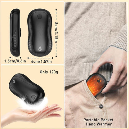 Rechargeable Hand Warmers 2 Pack 10000mAh for Outdoor Use