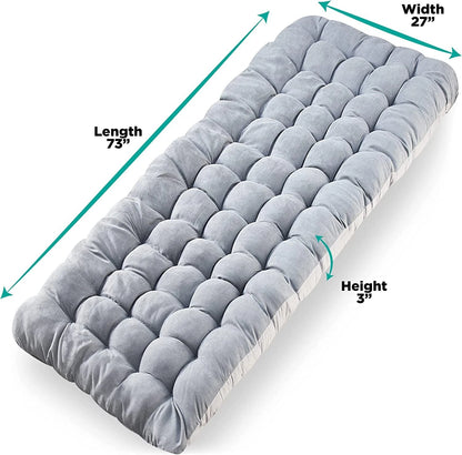2 Pack Foldable Camping Mattress Pads 73 Inch Waterproof Bottom
