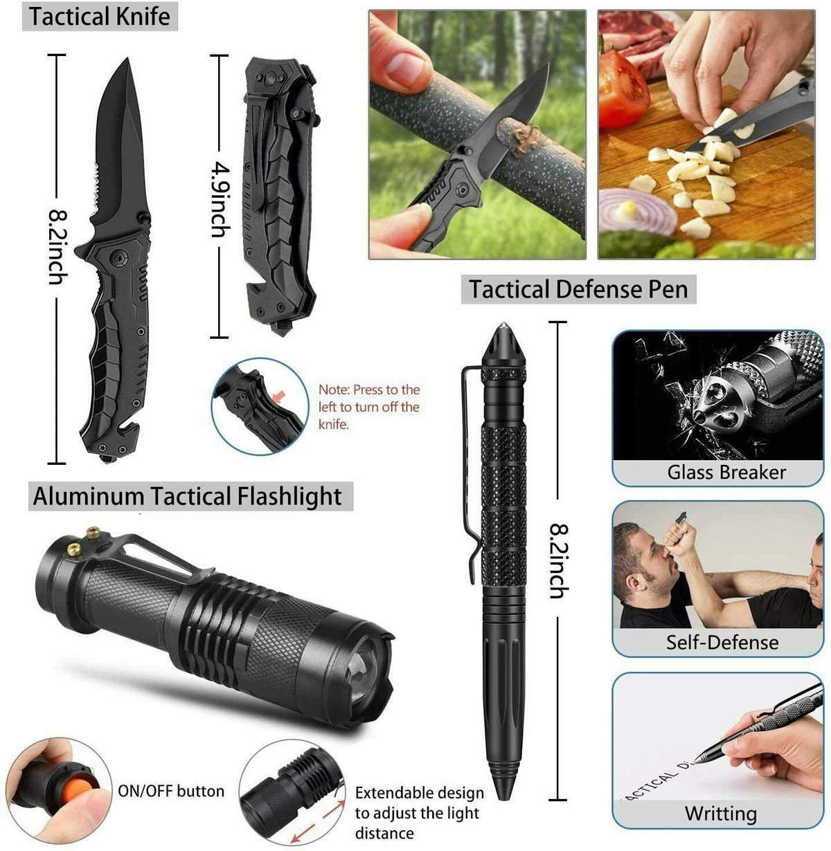 150 Piece Emergency Survival Kit Tactical Backpack Camping Hiking