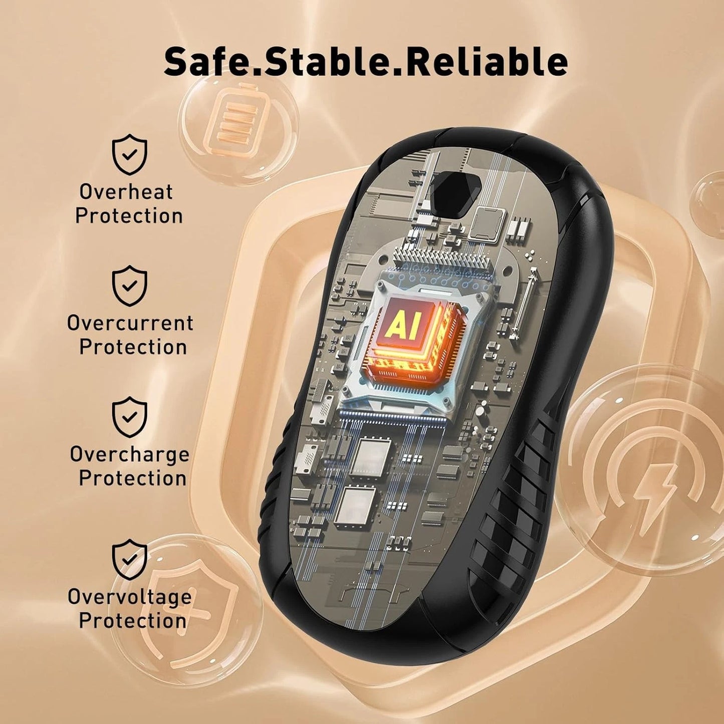 Rechargeable Hand Warmers 2 Pack 10000mAh for Outdoor Use