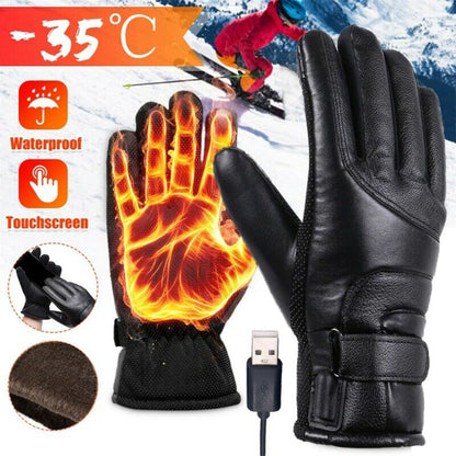 USB Heated Winter Gloves for Skiing Cycling & Outdoor Cold Weather