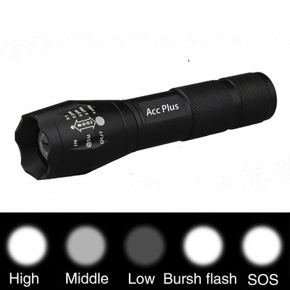 5-Pack Tactical Flashlights with Zoom and Adjustable Focus