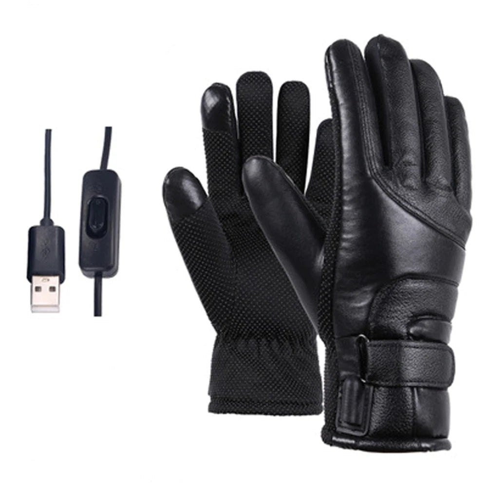 USB Heated Winter Gloves for Skiing Cycling & Outdoor Cold Weather