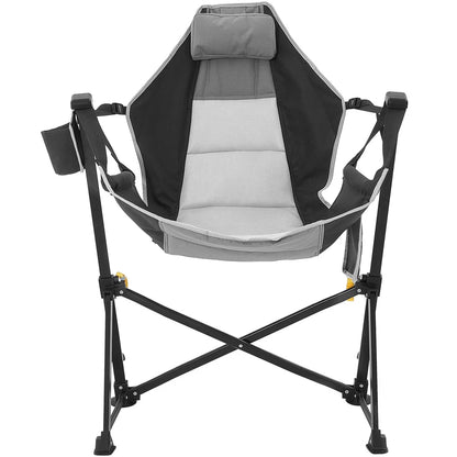 Folding Hammock Camping Chair 300 lb Capacity with Headrest & Cup Holder