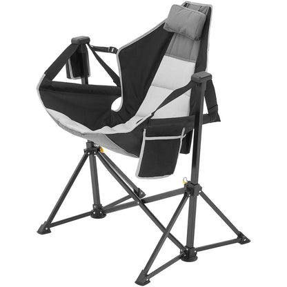 Folding Hammock Camping Chair 300 lb Capacity with Headrest & Cup Holder